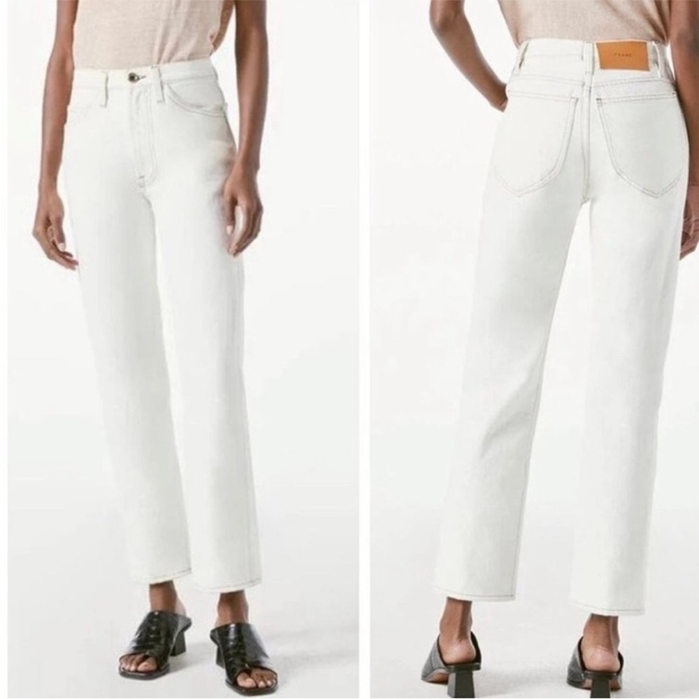 FRAME Le Italien ecru denim jeans
